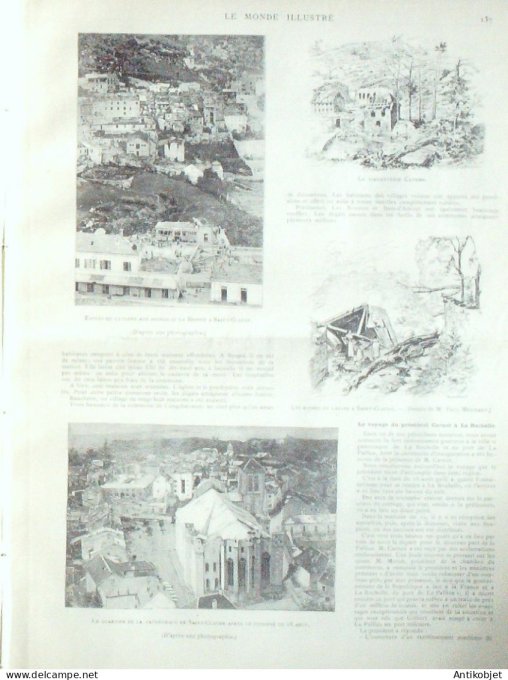 Le Monde illustré 1890 n°1744 Saint-Claude (39) La Rochelle (17) Belgique Anvers