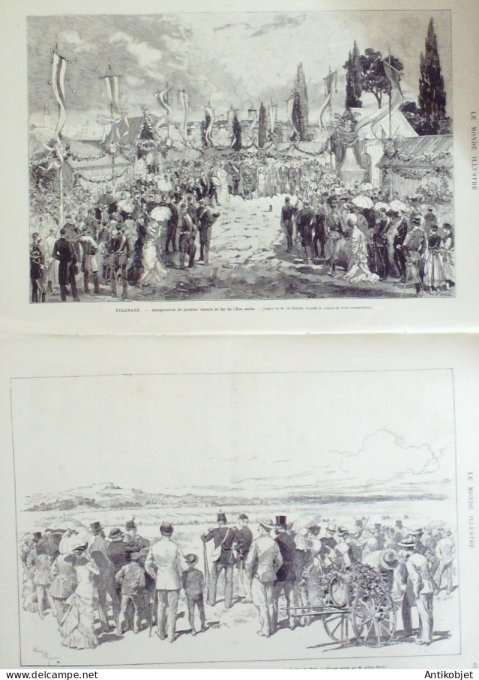 Le Monde illustré 1881 n°1269 Tunisie Sfax Rép.Tchèque Prague Allstaster-Ring Serbie Belgrade