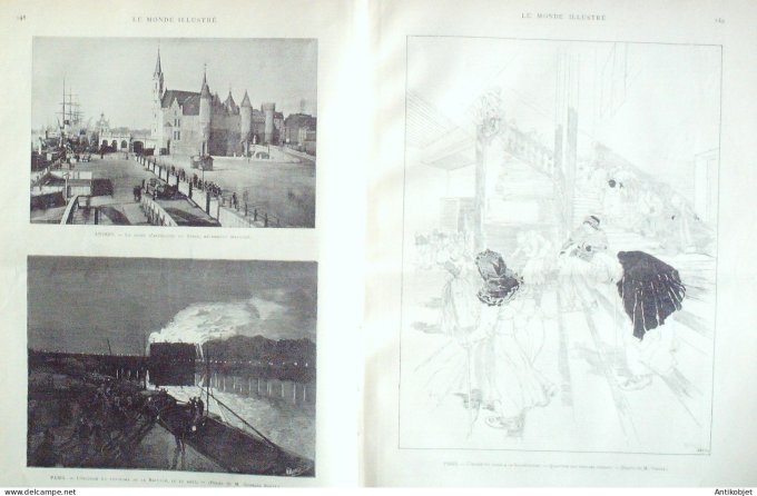 Le Monde illustré 1890 n°1744 Saint-Claude (39) La Rochelle (17) Belgique Anvers