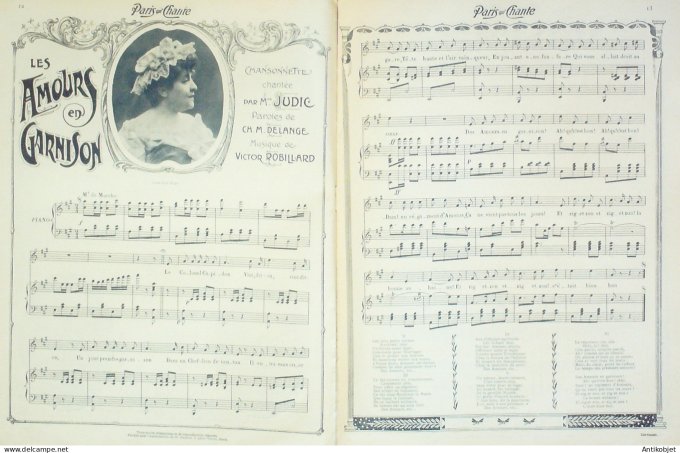 Paris qui chante 1905 n°147 Judic numéro Spécizl