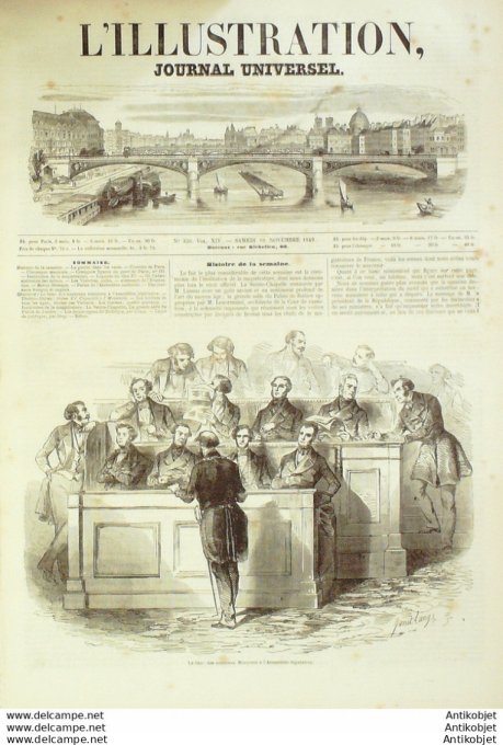 L'Illustration 1849 n°350 Institution de MAGISTRATURE Théâtres