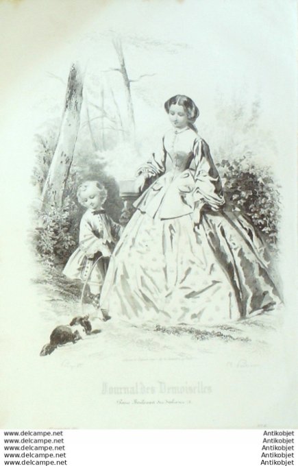 Journal de Demoiselles 1860 # 06b Chien