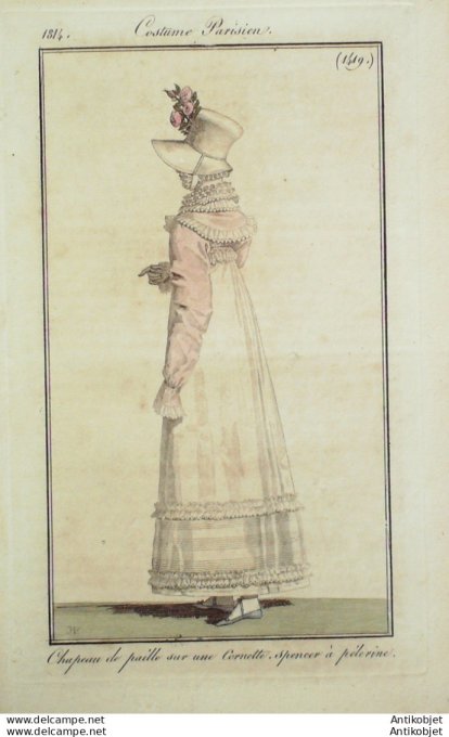 Costume Parisien 1814 # 1419 Spencer à pélerine