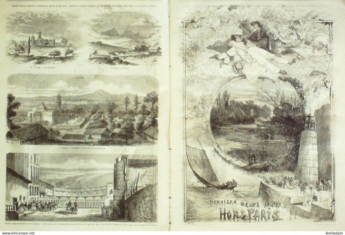 Le Monde illustré 1863 n°339 Constantine Algérie Mexique Cuernavaca Japon Portland Pénitencier