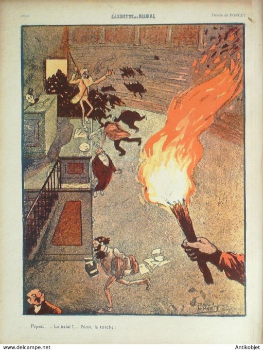 L'Assiette au beurre 1909 # 427 Les Folies-Bourbon PoncetCamara Gris