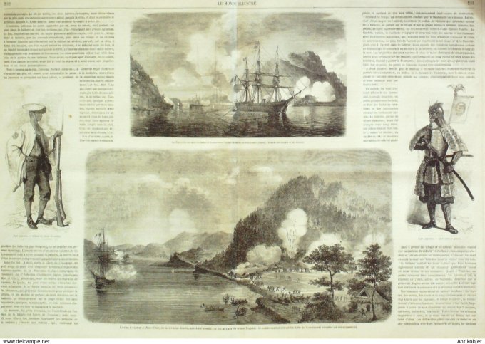 Le Monde illustré 1863 n°339 Constantine Algérie Mexique Cuernavaca Japon Portland Pénitencier