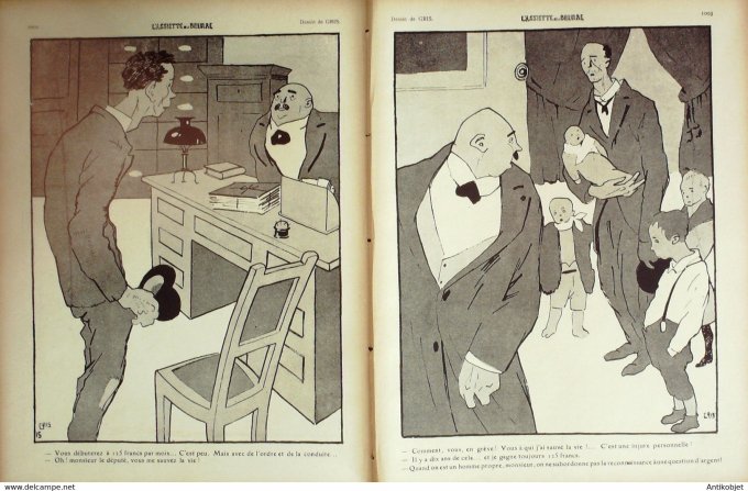 L'Assiette au beurre 1909 # 427 Les Folies-Bourbon PoncetCamara Gris