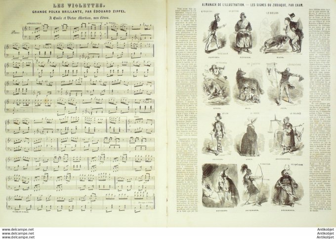 L'Illustration 1849 n°350 Institution de MAGISTRATURE Théâtres
