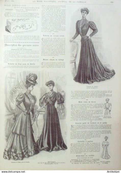 La Mode illustrée journal 1905 n° 51 Toilette de visites