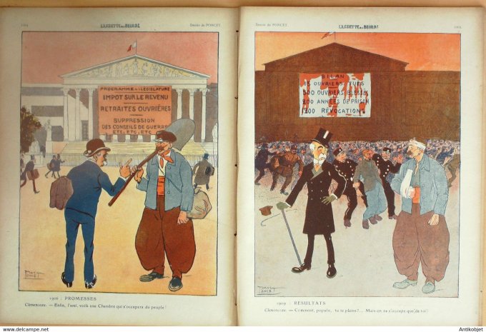 L'Assiette au beurre 1909 # 427 Les Folies-Bourbon PoncetCamara Gris