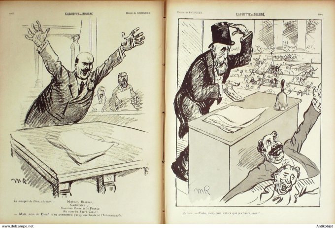 L'Assiette au beurre 1909 # 427 Les Folies-Bourbon PoncetCamara Gris