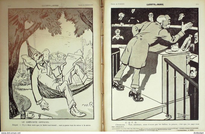 L'Assiette au beurre 1909 # 427 Les Folies-Bourbon PoncetCamara Gris