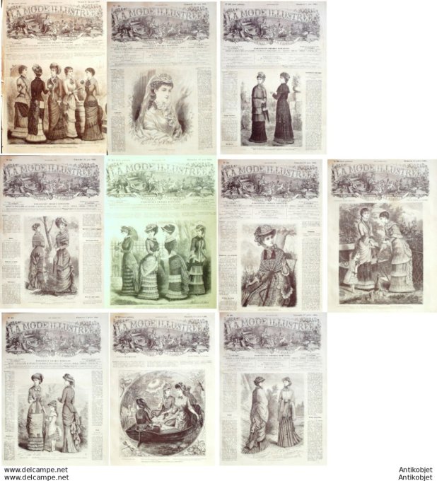 Mode illustree 1881 Lot de 10 journaux