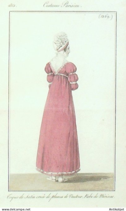 Costume Parisien 1812 # 1269 Robe de Mérinos