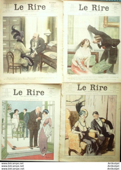 Le Rire 1912 lot 4 revues Guillaume Ostoya Fau Gerbault Fabiano Falke Hemard Fontanez