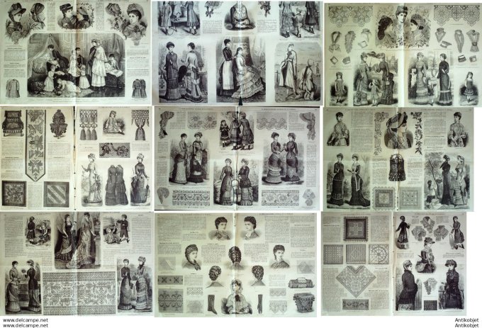 Mode illustree 1881 Lot de 10 journaux
