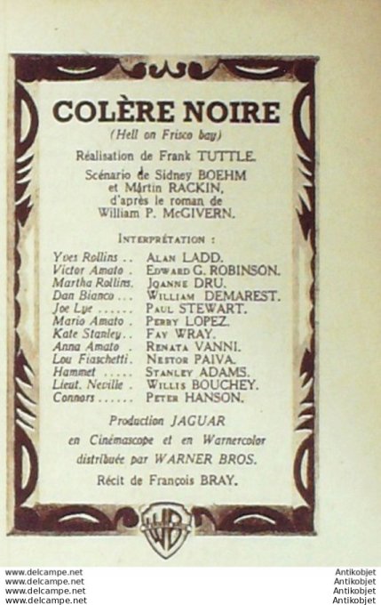 Mon Film 536 56-11-28 Colere noire Alan Ladd Edward Robinson Joanne Dru