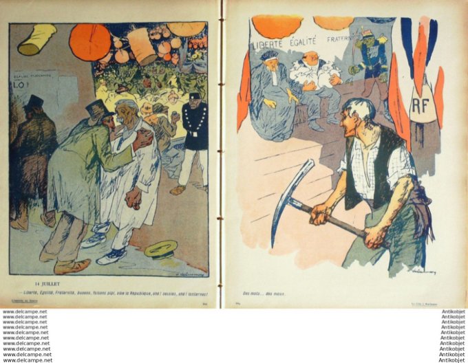 L'Assiette au beurre 1907 # 328 Lma fete a Marianne Delannoy