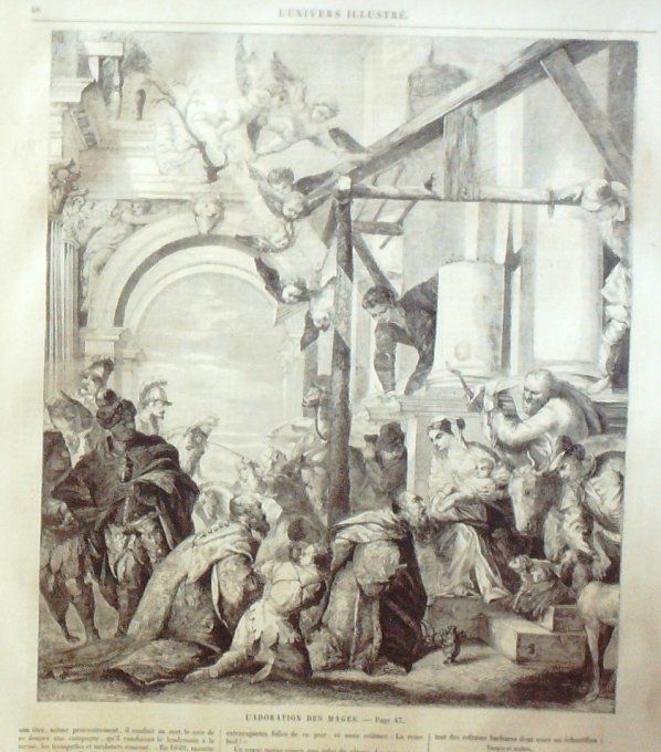 L'Univers illustré 1859 #  34 Mgr Sibour Monvert Rubens L'adoration des mages 