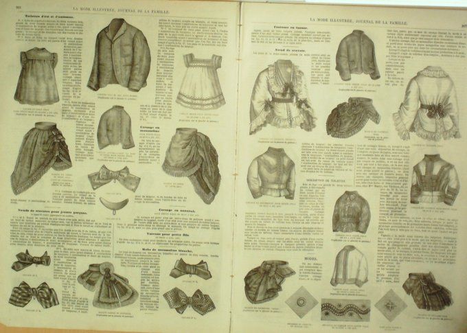 Journal Mode illustrée 1870 # 34 Toilettes d'été & automne