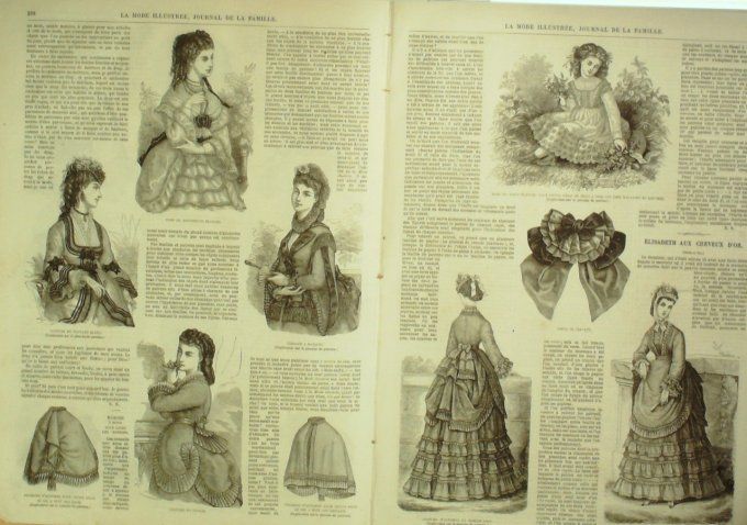 Journal Mode illustrée 1870 # 34 Toilettes d'été & automne
