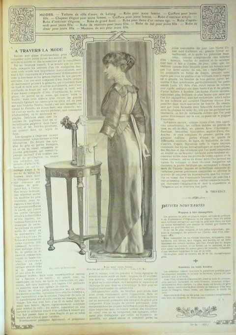 Journal Mode illustrée 1911 # 34 Robe de ceremonie