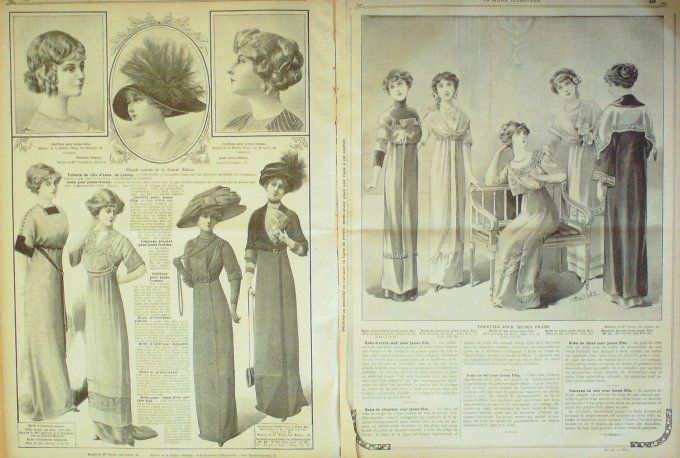 Journal Mode illustrée 1911 # 34 Robe de ceremonie