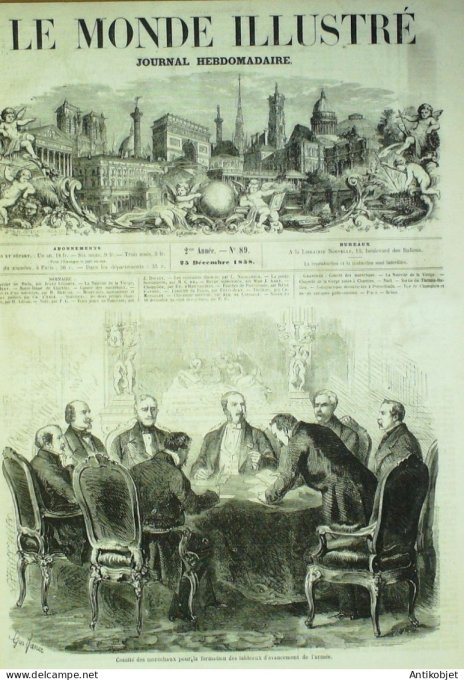 Le Monde illustré 1859 n° 89 Chartres (28) Champlieu Pierrefond (60) théâtre Italien