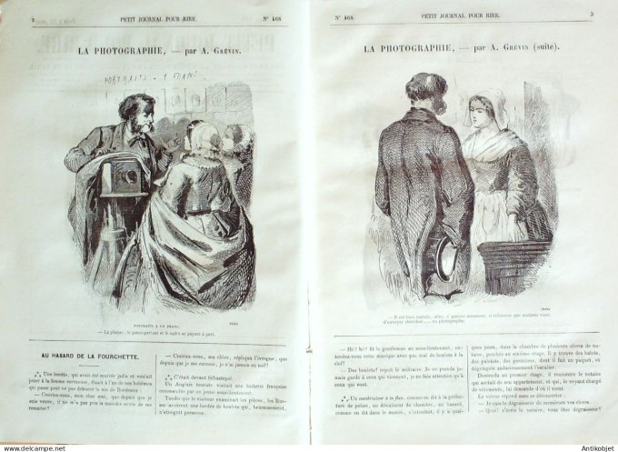 Petit journal pour Rire 1864 # 468 La Photographie Grevin