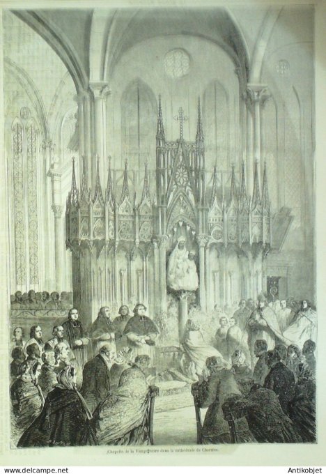 Le Monde illustré 1859 n° 89 Chartres (28) Champlieu Pierrefond (60) théâtre Italien