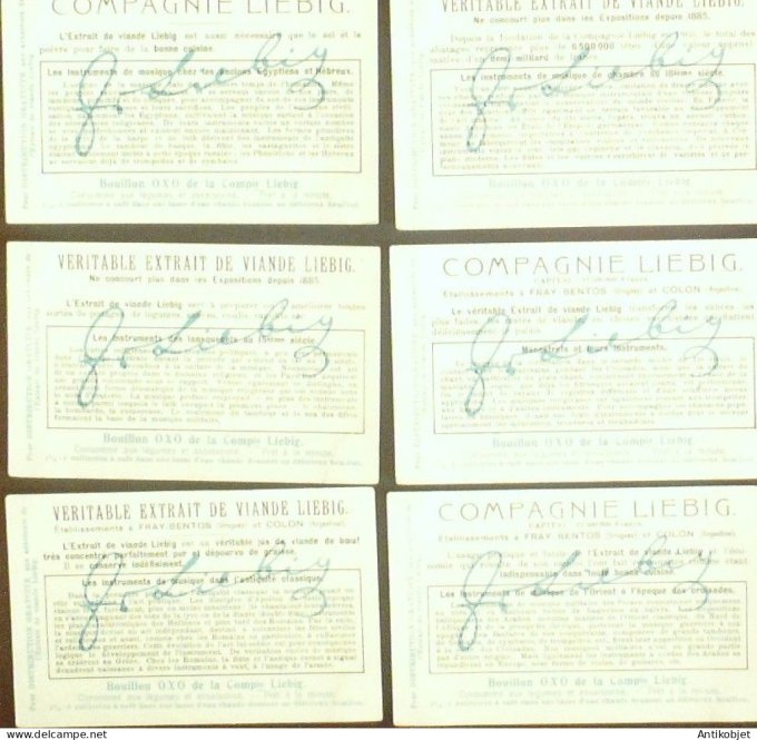 Chromo Liebig Sang 1008 Evolution des Instruments de musique (1910)