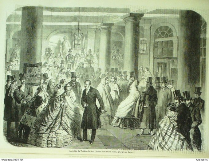 Le Monde illustré 1859 n° 89 Chartres (28) Champlieu Pierrefond (60) théâtre Italien