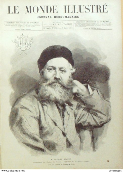 Le Monde illustré 1881 n°1254 Mali Tombouctou Grèce Salamyri Larisssa Charles Gounod