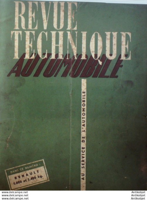 R.T Automobile Renault 1000 1400 Kg Peugeot 203 Delahaye 1951
