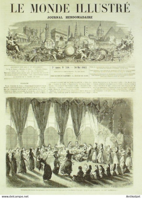 Le Monde illustré 1863 n°320 Egypte Caire Rhodes st Michel Pérou Méxique Véra-Cruz