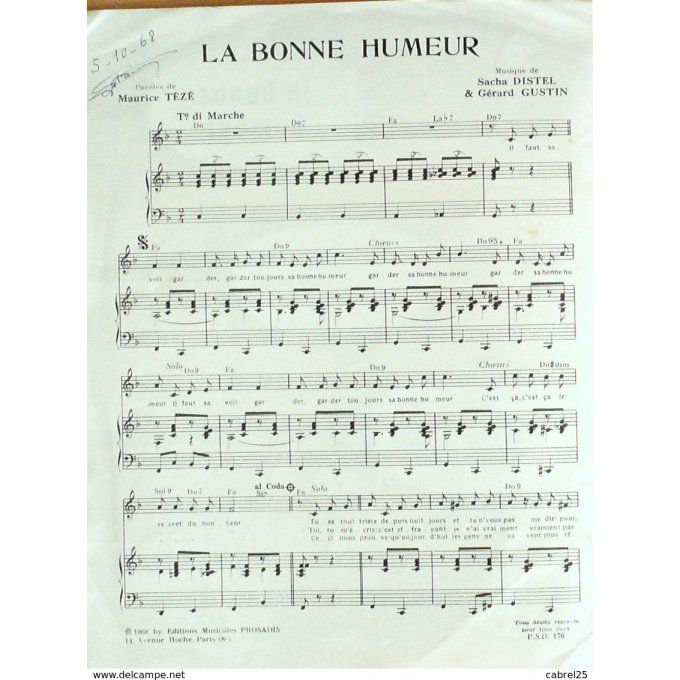 Distel Sacha La Bonne Humeur 1968