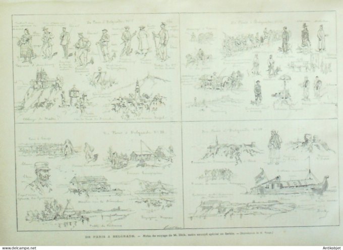 Le Monde illustré 1876 n°1009 Nouvelle Calédonie Nouméa Serbie Paracin Russie St-Pétersbourg