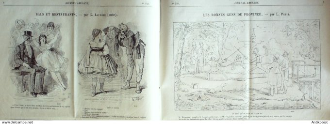 Le Journal Amusant 1870 #  740 Bals et restaurants par Lafosse