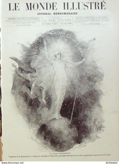 Le Monde illustré 1881 n°1273 Tunisie Sfax navire Le Trident