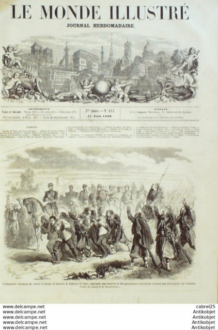 Le Monde illustré 1859 n°113 Italie Palestro Come Venzaglio Busca Le Vesinet (92)