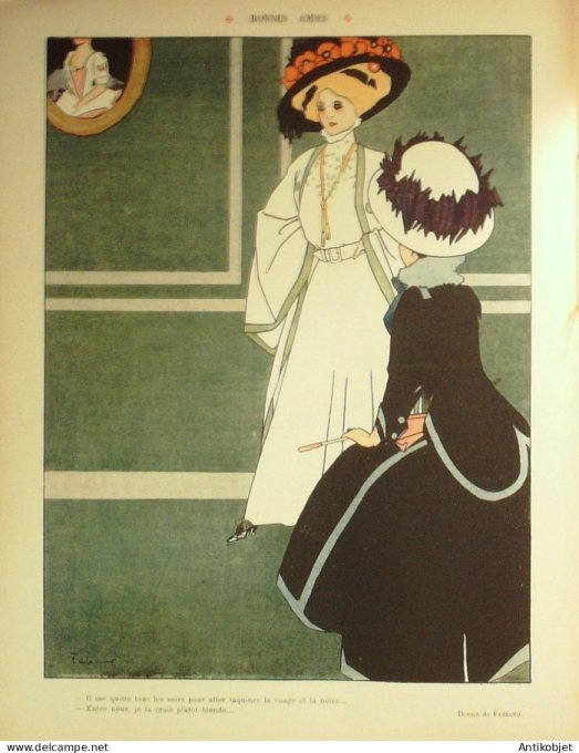 Le Rire 1908-07-25 # 286 Journal humoristique Ed.Originale Colloque sentimental