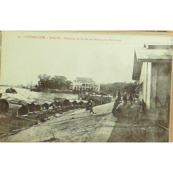 Cpa Viet-Nam Saigon Messageries Maritimes 1907