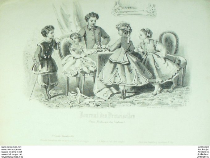 Journal de Demoiselles 1865 # 12b Costumes enfants