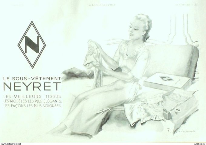 Publicité Lingerie Neyret 1934