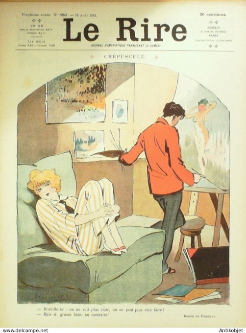 Le Rire 1913-08-16 # 550 Journal humoristique Ed.Originale Elysee les prix