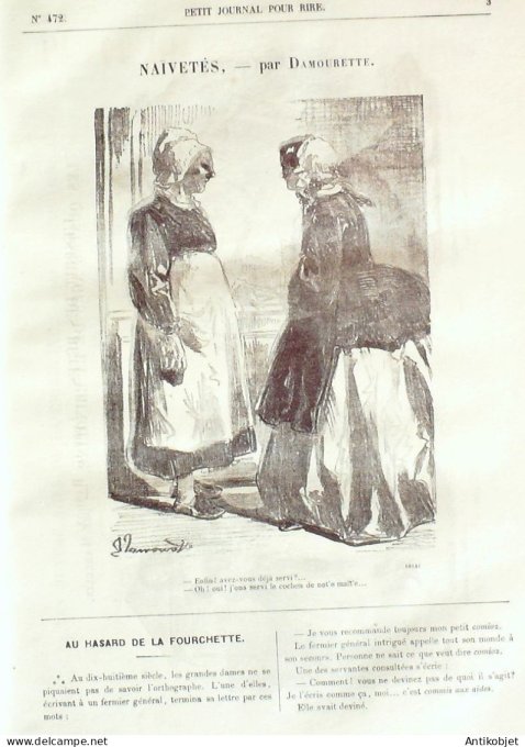 Petit journal pour Rire 1864 # 472 Les quatre ages de la Crinoline Marcelin