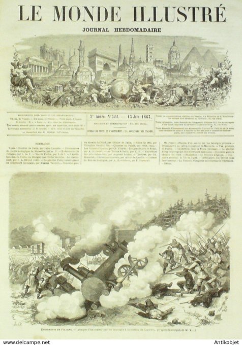 Le Monde illustré 1863 n°322 Mexique Cialaya Sénégal Fouta St-Louis Boumba Camaret (29)