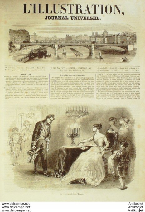 L'Illustration 1849 n°349 Espagne MULHOUSE (68) ST GERMAIN en LAYE (78) AIX en PROVENCE (13)