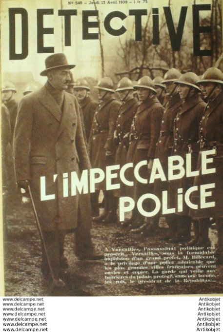 Détective 1939 # 546 Grasse Lille Jesse James Odette Melma