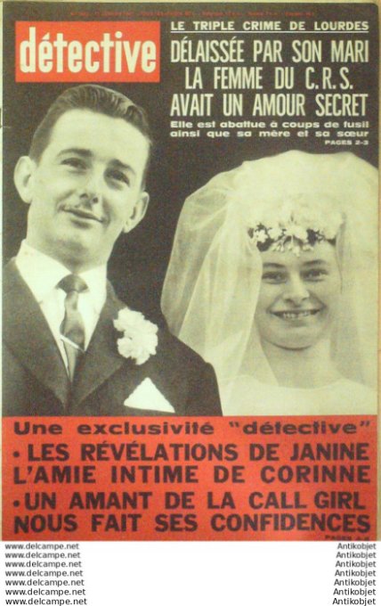Détective 1967 # 1072 Seyssinet Le Cannet Lourdes Les Mureaux Lourdes Lyon